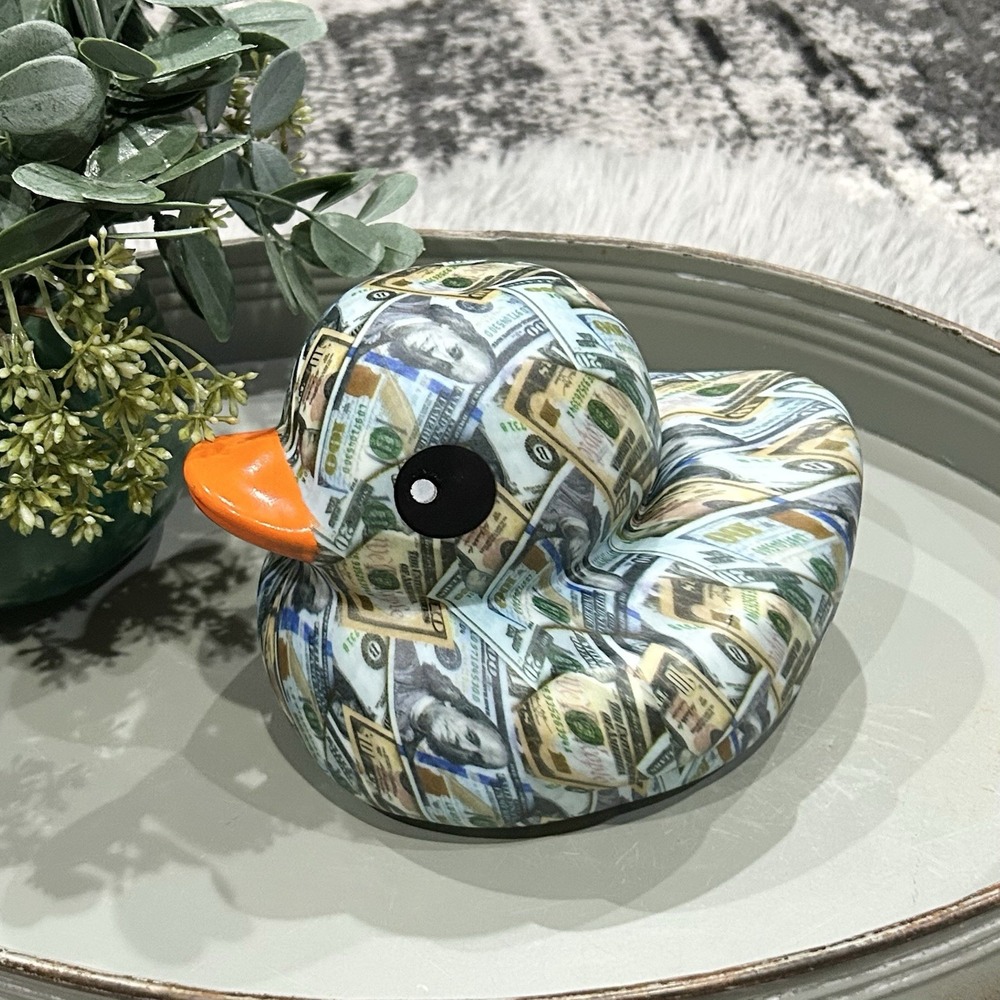 Large Rubber Duck Duckie Money Dollar Cash Print A & A Global 6''
